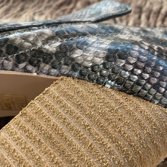 Jeffrey Campbell Rowlan Bootie Taupe Snakeskin - Picture 11 of 13